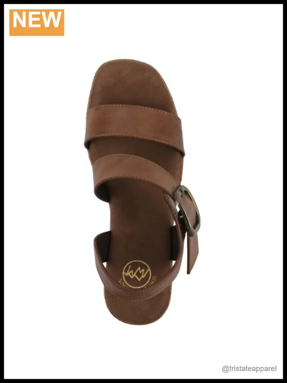 Women's Platform Sandal with Molded Cork Bottom & Buckle Closure